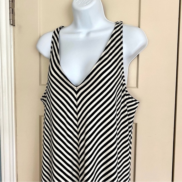 Candalite Stripe Sleeveless Maxi Long Dress Size Large Casual Vacation Resort - Picture 2 of 10